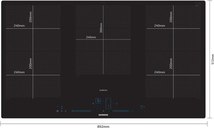 Image du produit Siemens iQ700 EX907NXV6E (89.20 cm, Table de cuisson à induction)