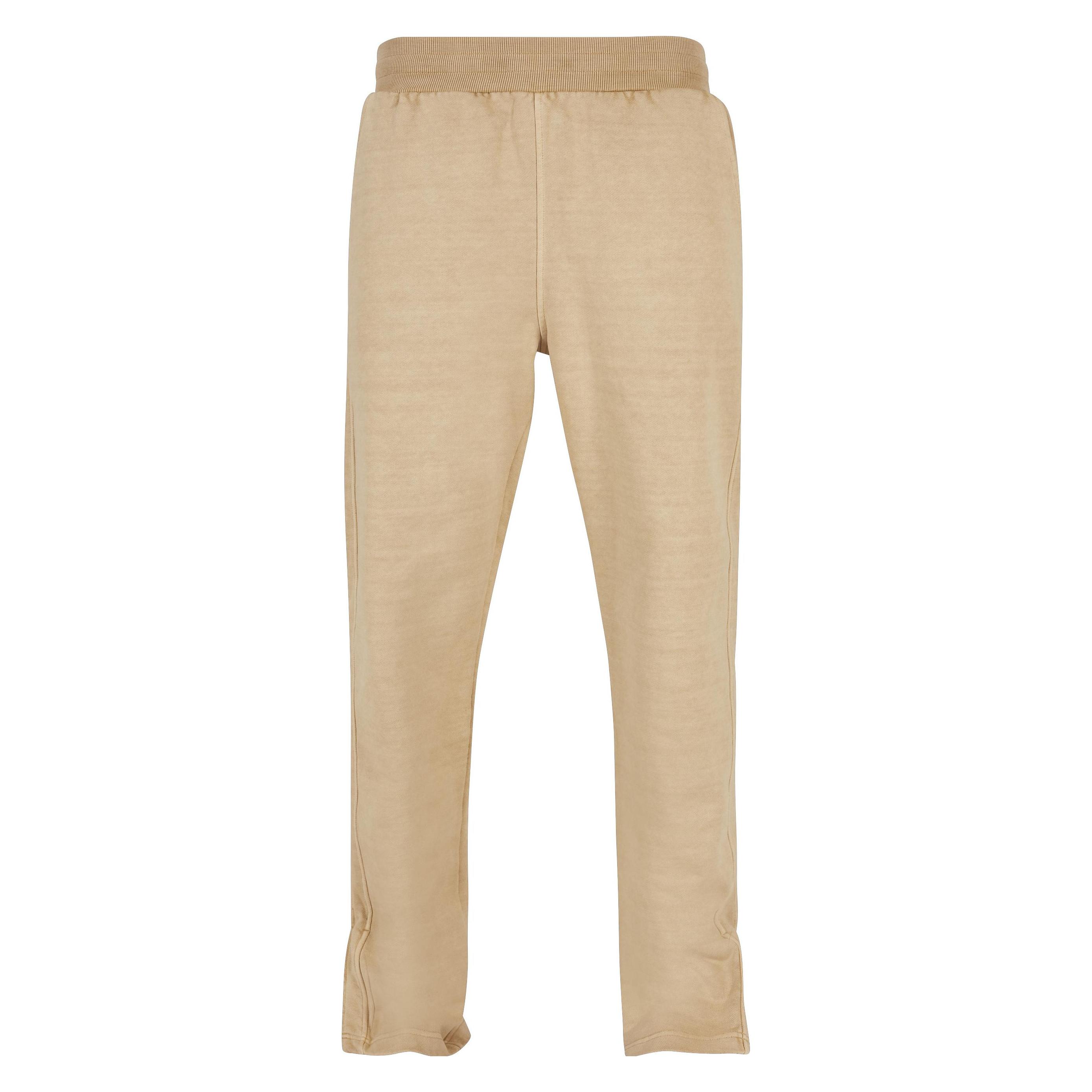 Urban Classics, Herren, Hosen, Heavy Terry Garment Dye Slit Sweatpants - 19383, Beige, (3XL)
