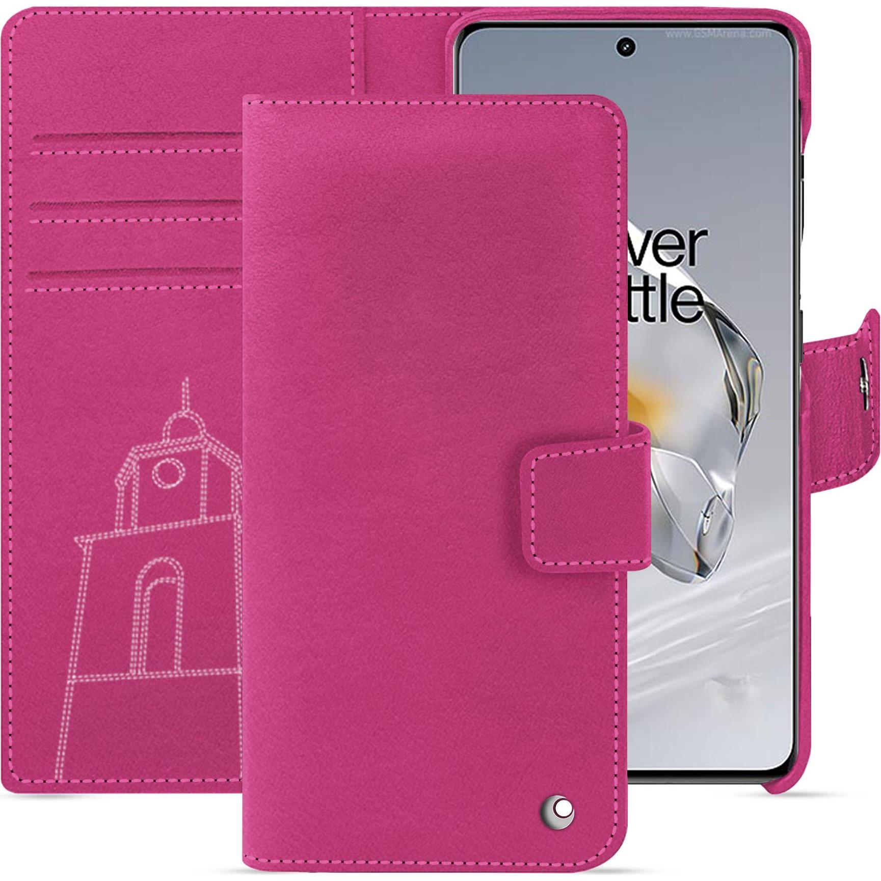 Noreve Lederschutzhülle Oneplus 12 (OnePlus 12), Smartphone Hülle, Rosa