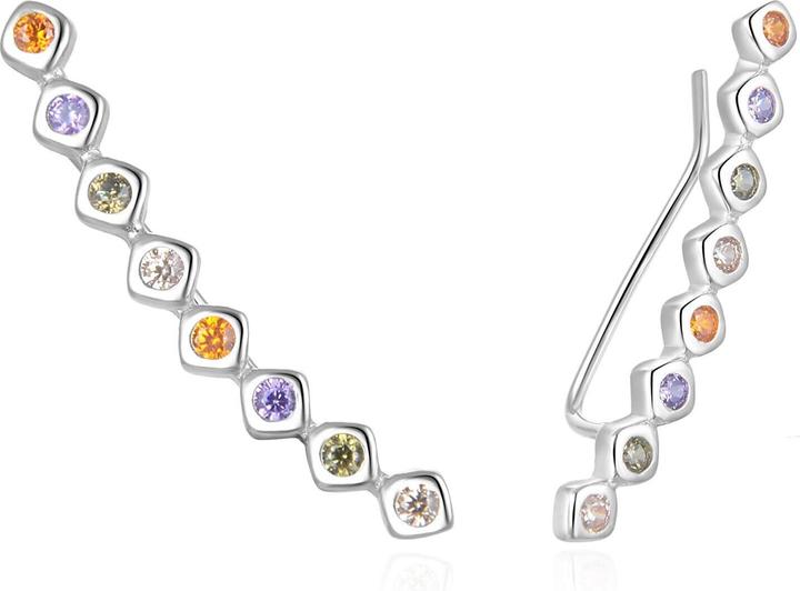 Actual product image Moiss Playful longitudinal earrings made of silver E0002383 (L)