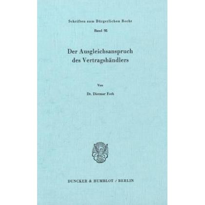 Der Ausgleichsanspruch des Vertragshändlers., Fachbücher