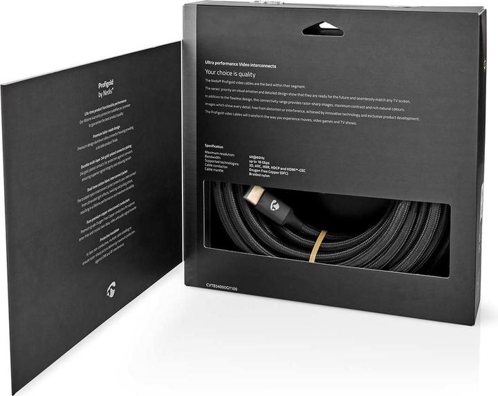 Productafbeelding Nedis Hoge snelheid HDMI™ Kabel met Ethernet | HDMI™ Stekker | 4K@30Hz | ARC | 18 Gb (10 m)