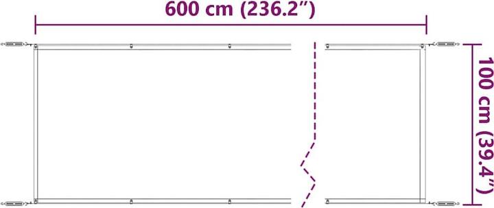 Immagine prodotto vidaXL Senkrechtmarkise (1 m)