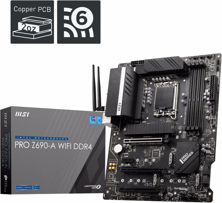 Actual product image MSI Pro Z690- Wifi (LGA 1700, Intel Z690 (DDR4), ATX)