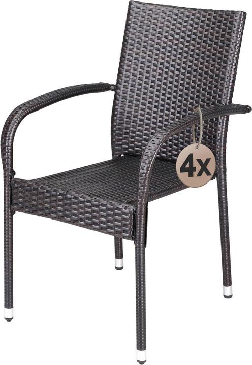 4er Set Braun