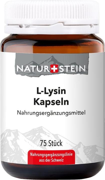Actual product image Naturstein L-Lysine capsules 75pcs. (75 Piece, Capsules, 155 g)