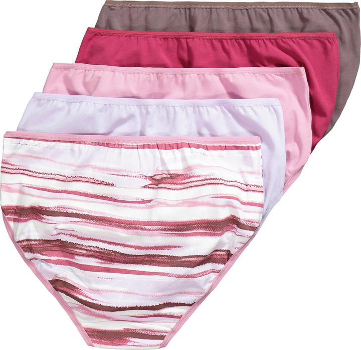 Produktbild Ulla Popken Midislips, 5er-Pack, Marmorstreifen/uni (68, 5er Pack)