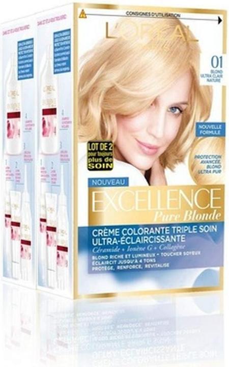Image du produit L'Oréal Paris Colorant capillaire permanent triple soin couverture totale cheveux blancs