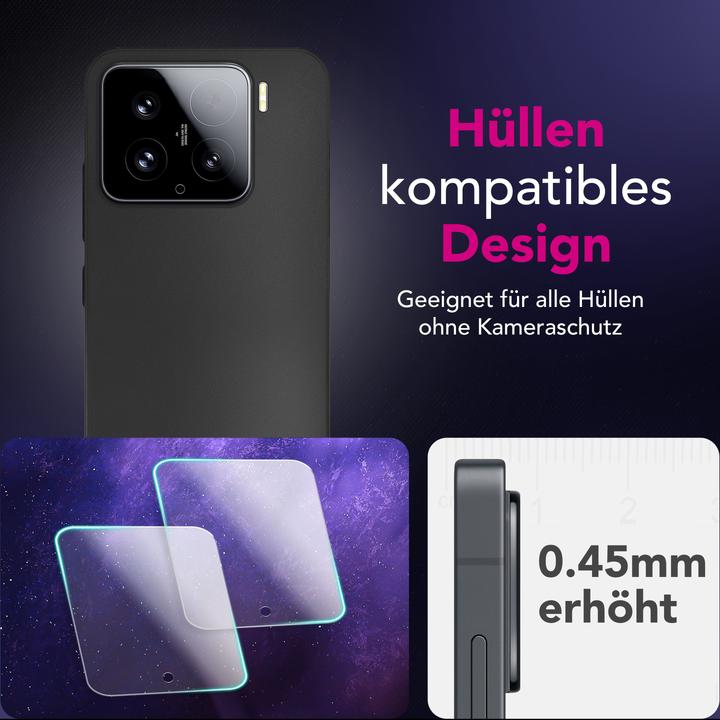 Image du produit Nalia Focus.X2 MAX - Kamera Schutzglas Objektiv Abdeckung Hüllen-kompatibel - Camera Protection Glass (2 pcs, Xiaomi 15)