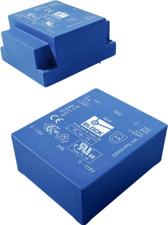 Produktbild Block Transformator FL PCB 6VA 2x8V