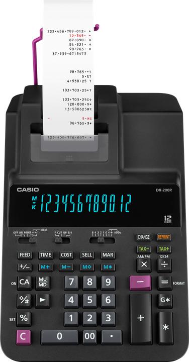 Casio Tischrechner druckend schwarz