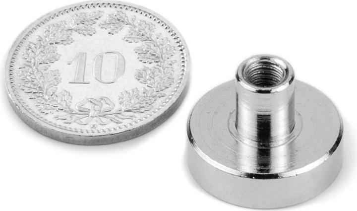 Produktbild Supermagnete Topfmagnet mit Gewindebuchse (5x)