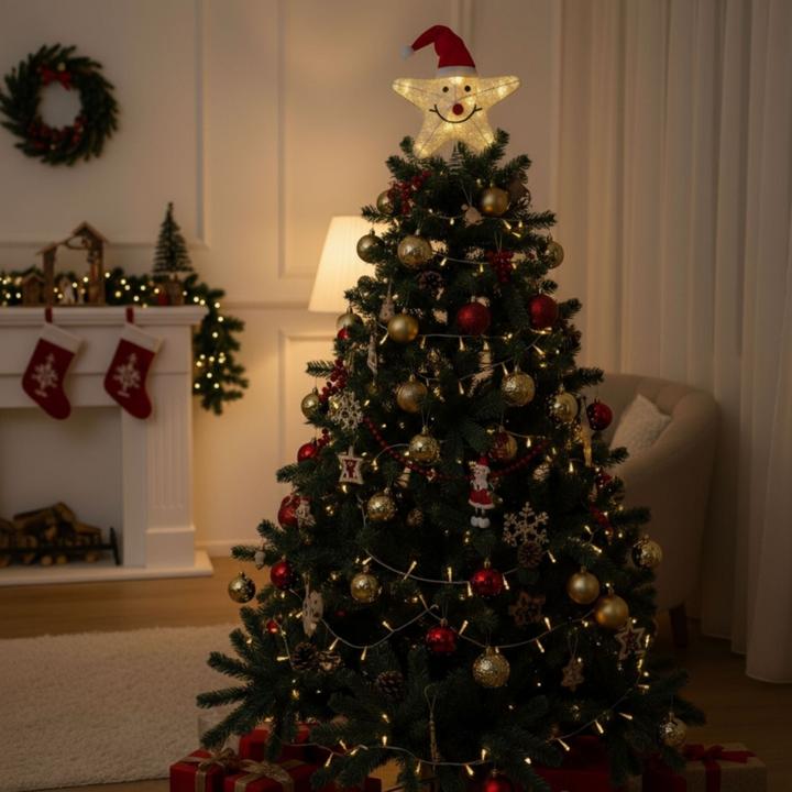 Image du produit Hermex Christbaumspitze LED-Stern Weihnachtsbaumschmuck Weihnachtsdeko (1-pièce)