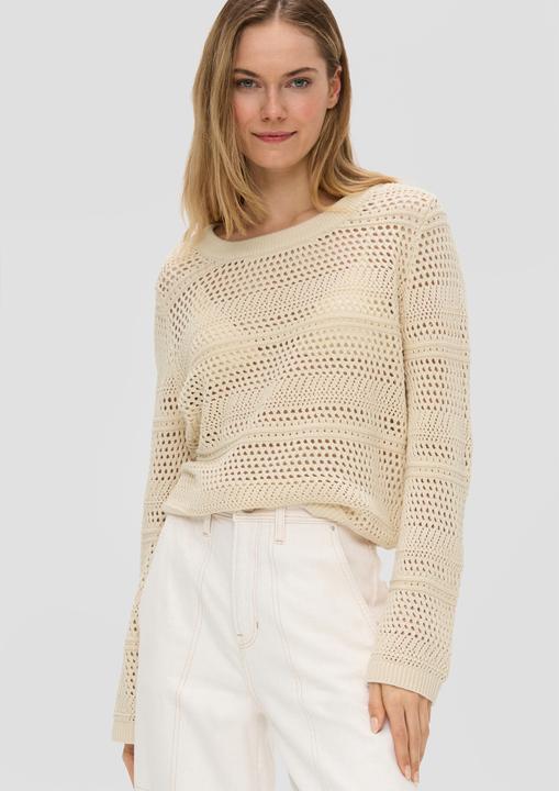 Actual product image s.Oliver Strickpullover Pullover im Relaxed-Fit mit Ajour-Muster (44)