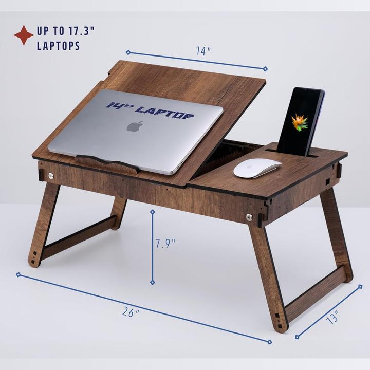 Produktbild Vigo Wood Verstellbarer Laptoptisch mit Stauraum
