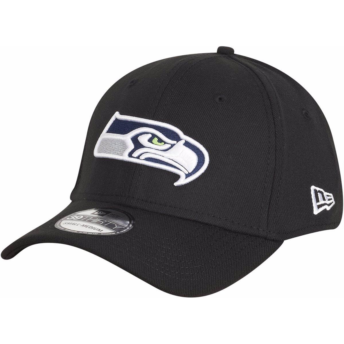New Era, Herren, Cap, 39Thirty Stretch NFL Seattle Seahawks, Schwarz, (M)