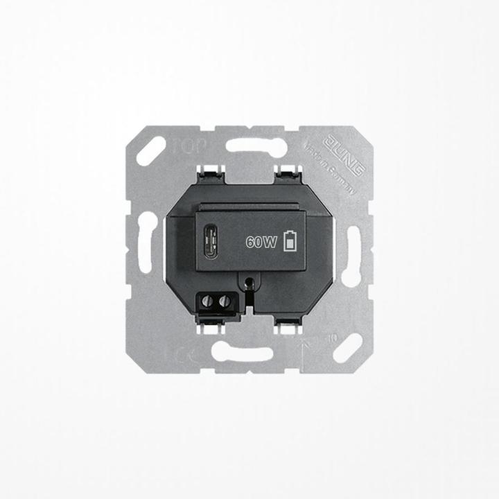 Produktbild JUNG JG USB PD60 C SW USBPD60CSW USB-Lad (60 W, 1 Port)
