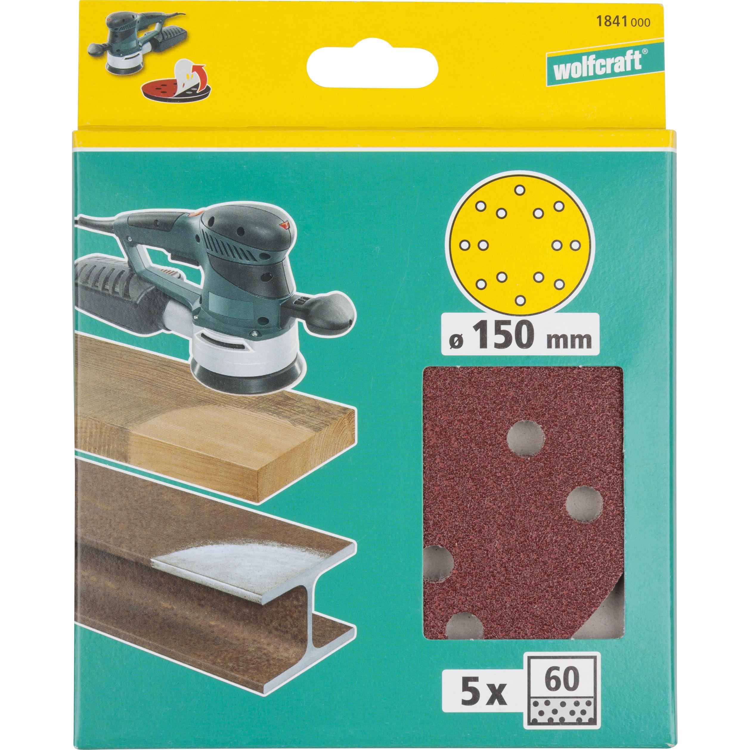 Thumbnail - wolfcraft, Schleifmittel, Exzenterschleifpapier mit Klet (40)