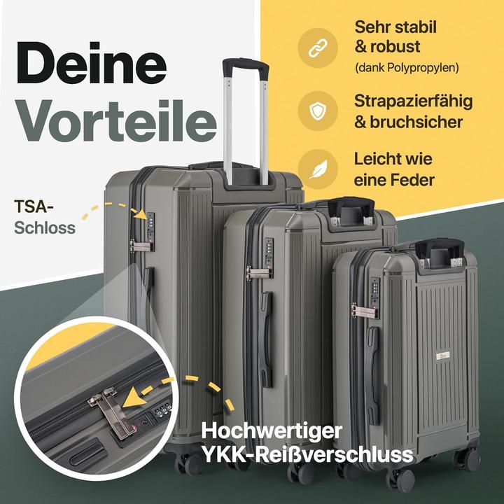 Immagine prodotto PCG The Hard Case Hartschalenkoffer mit TSA Schloss und 4 Rollen (88 l)