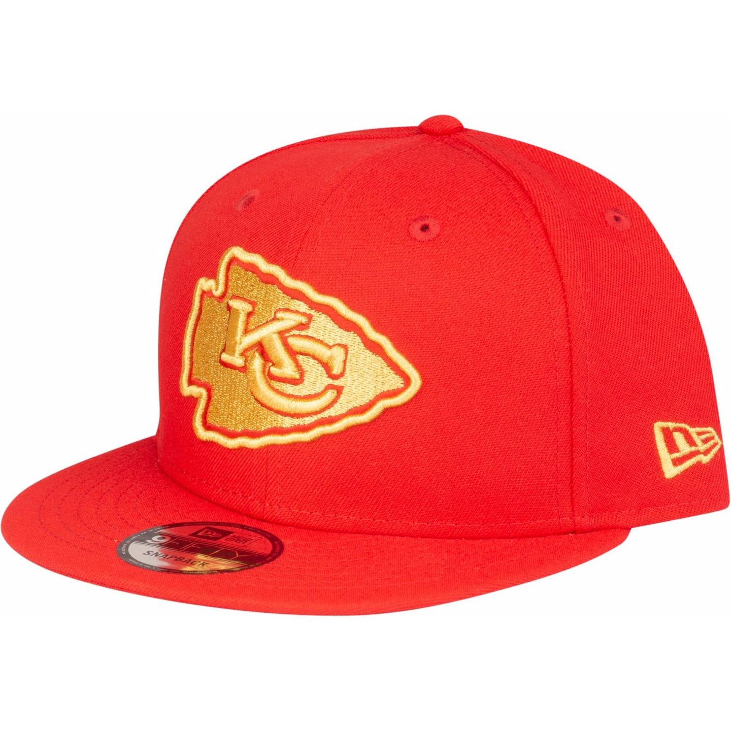 New Era, Herren, Cap, 9Fifty Kansas City Chiefs Red Gold, Rot, (One Size)