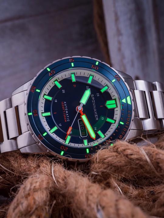 Produktbild Spinnaker SP-5099-44 Herrenuhr Hass Automatik Diver 43mm 30ATM (Taucheruhr, Lünette drehbar links, 43 mm)