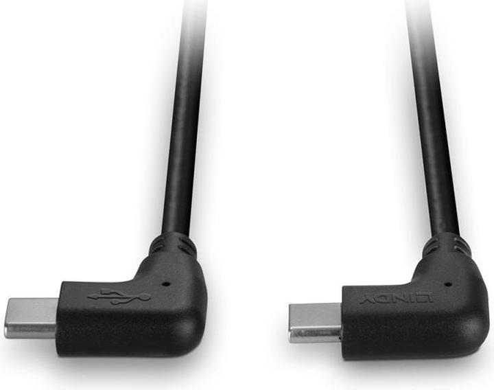 Produktbild Lindy 0,5m USB 2.0 Typ C Kabel 2 x 90 gewinkelt (0.50 m, USB 2.0)