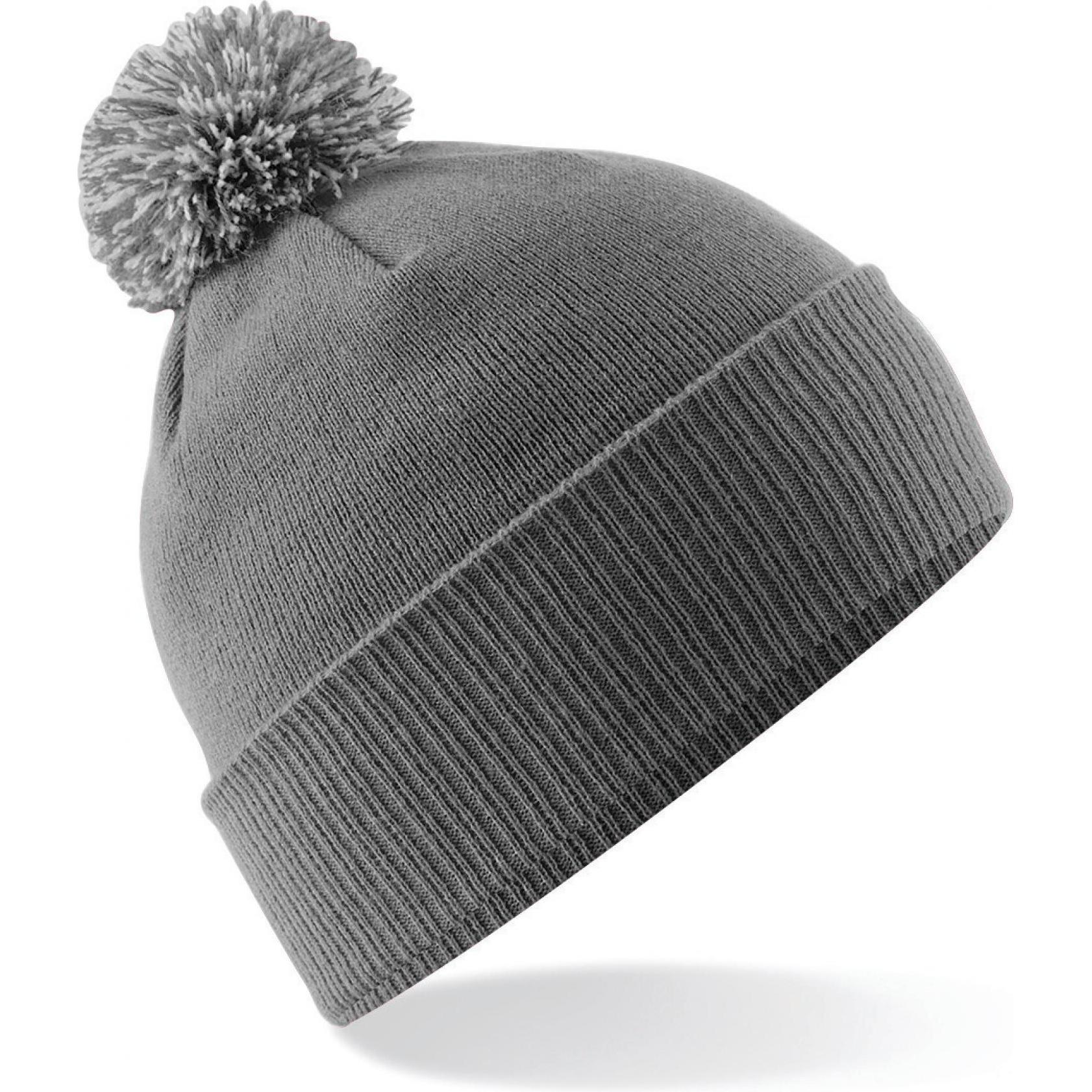 Outdoor Spirit, Damen, Mütze, Damenmütze mit Bommel, Grau, (One Size)