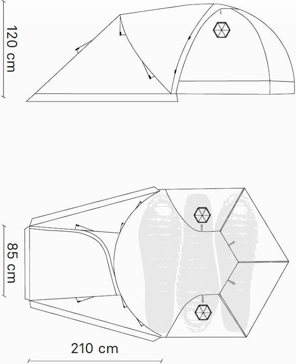 Actual product image Samaya Vestibule2.5 Nylon (Tunnel tent, 0.63 kg, 2 persons)