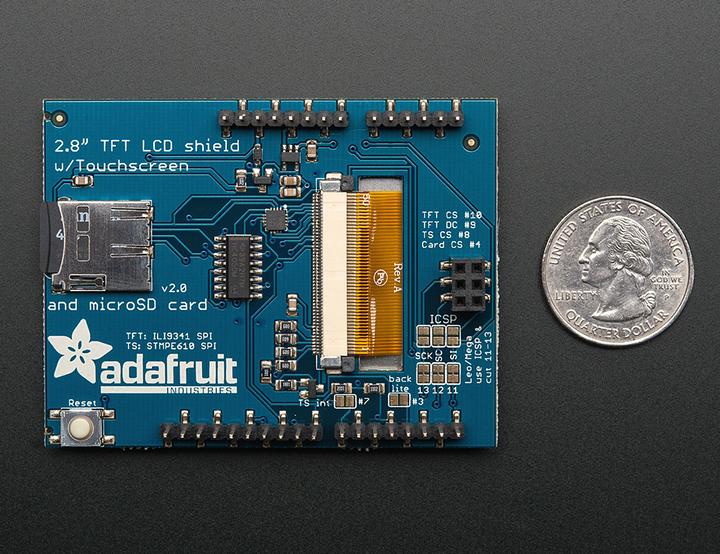 Image du produit Adafruit 2.8" TFT Touch Shield pour Arduino v2 (Bouclier)