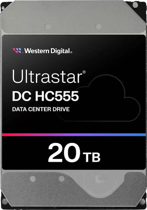 Produktbild WD Ultrastar DC HC555 3.5inch 26.1 20TB 512 7200RPM SATA ULTRA 512E SE NP3 DC (20 TB, 3.5", CMR)