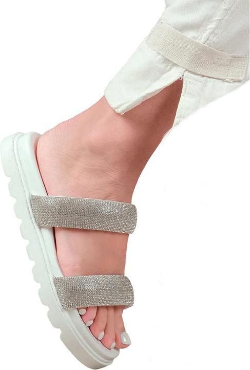 Immagine prodotto Where's That From Define Sandali Diamante PU Piatta Donna (40)