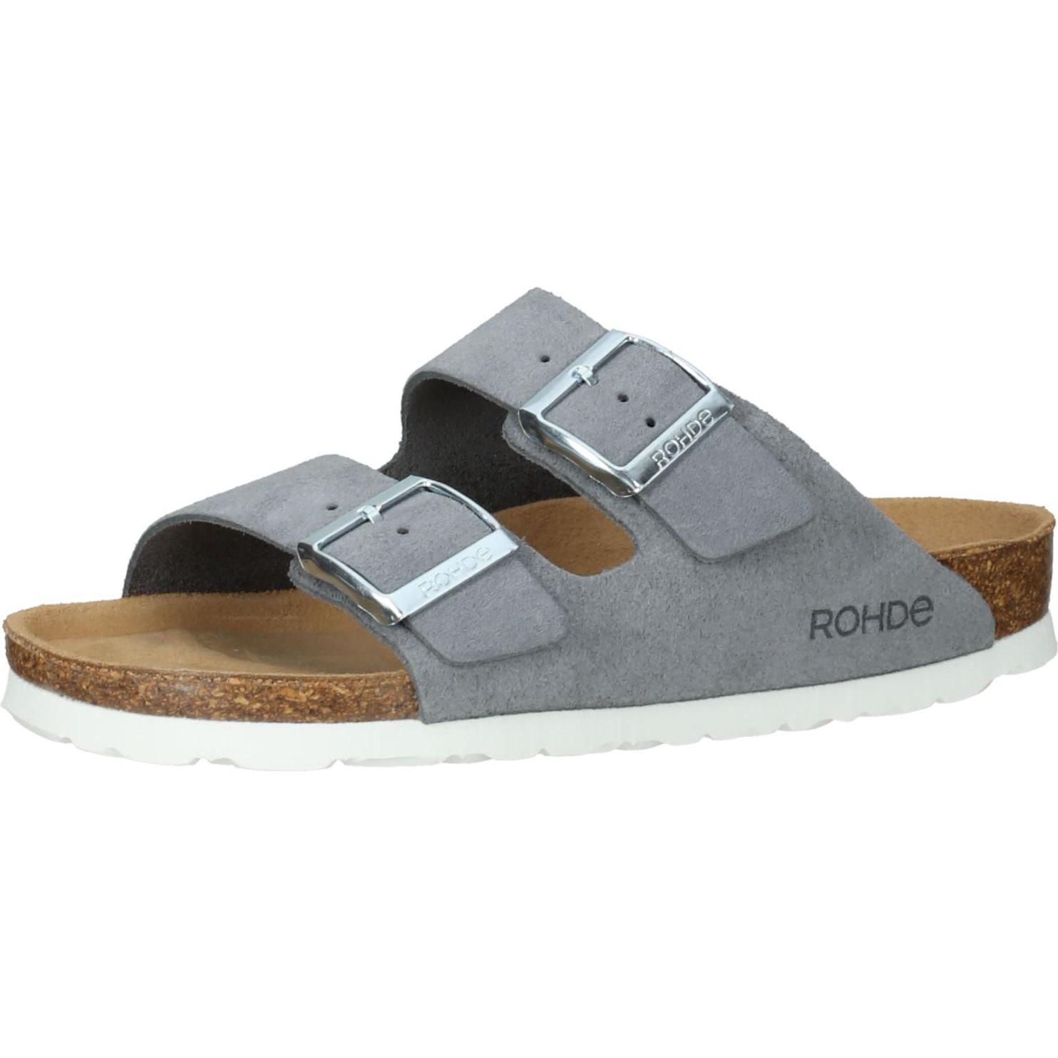 Rohde, Damen, Hausschuhe, Pantolette 5590/86, Grau, (42)