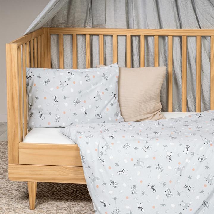 Productafbeelding Julius Zöllner Kinderbeddengoed Jersey Savannah Grijs 100 x 135 + 40 x 60 cm (100 x 135 cm, 40 x 60 cm)