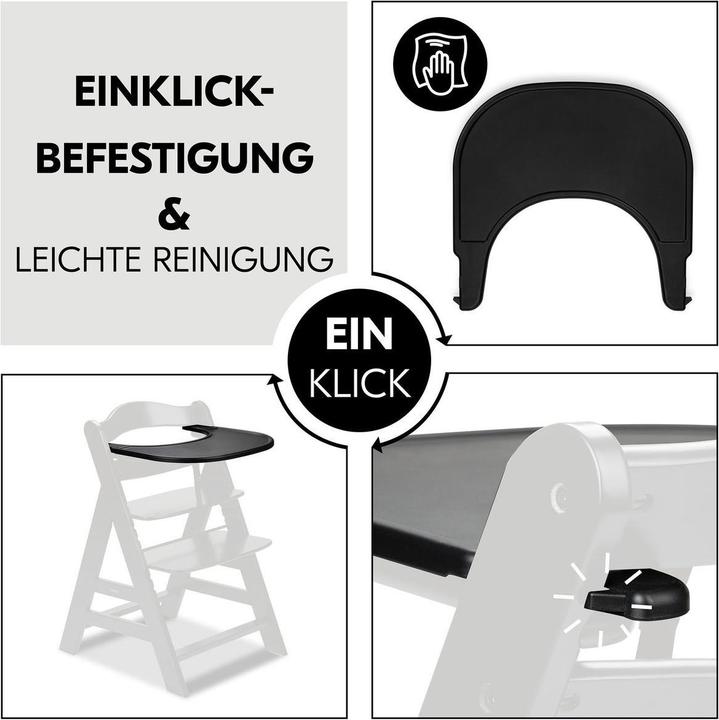 Produktbild Hauck Hochstühle Hochstuhl Alpha Plus Black - im Sparset inkl. (Treppenhochstuhl)
