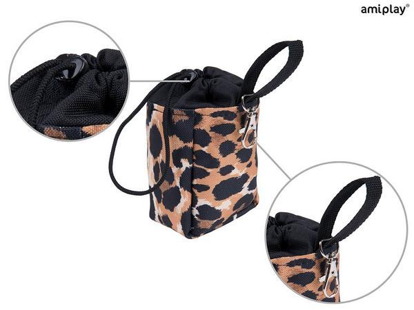 Image du produit amiplay Pochette friandises Safari, 8 x 6 x 10 cm, léopard (Dressage)