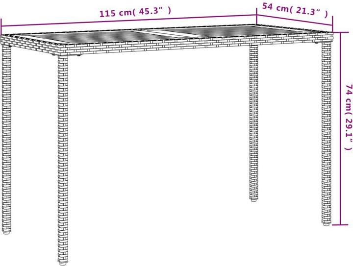 Produktbild vidaXL Gartentisch (115 x 54 x 74 cm)