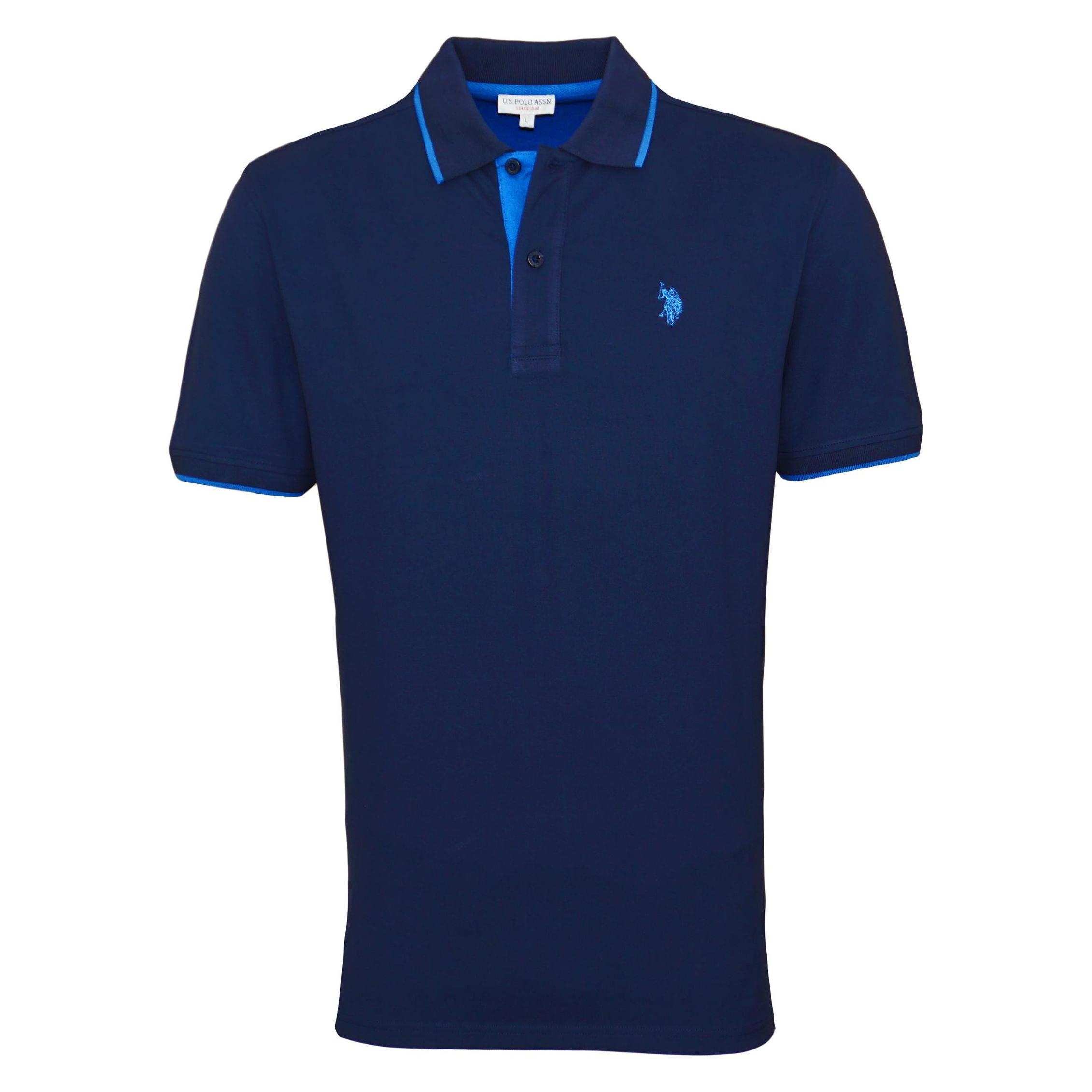 U.S. Polo, Herren, Shirts, Assn. Shirt Poloshirt Fashion Polo Shortsleeve, Blau, (S)