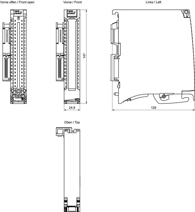 Actual product image Siemens Digital input module DI 16x24VDC 6ES7521-1BH