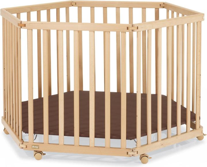 Produktbild Herlag Laufgitter 6-eckig Wabe dunkelbraun (116 cm, 122 cm, Buche)