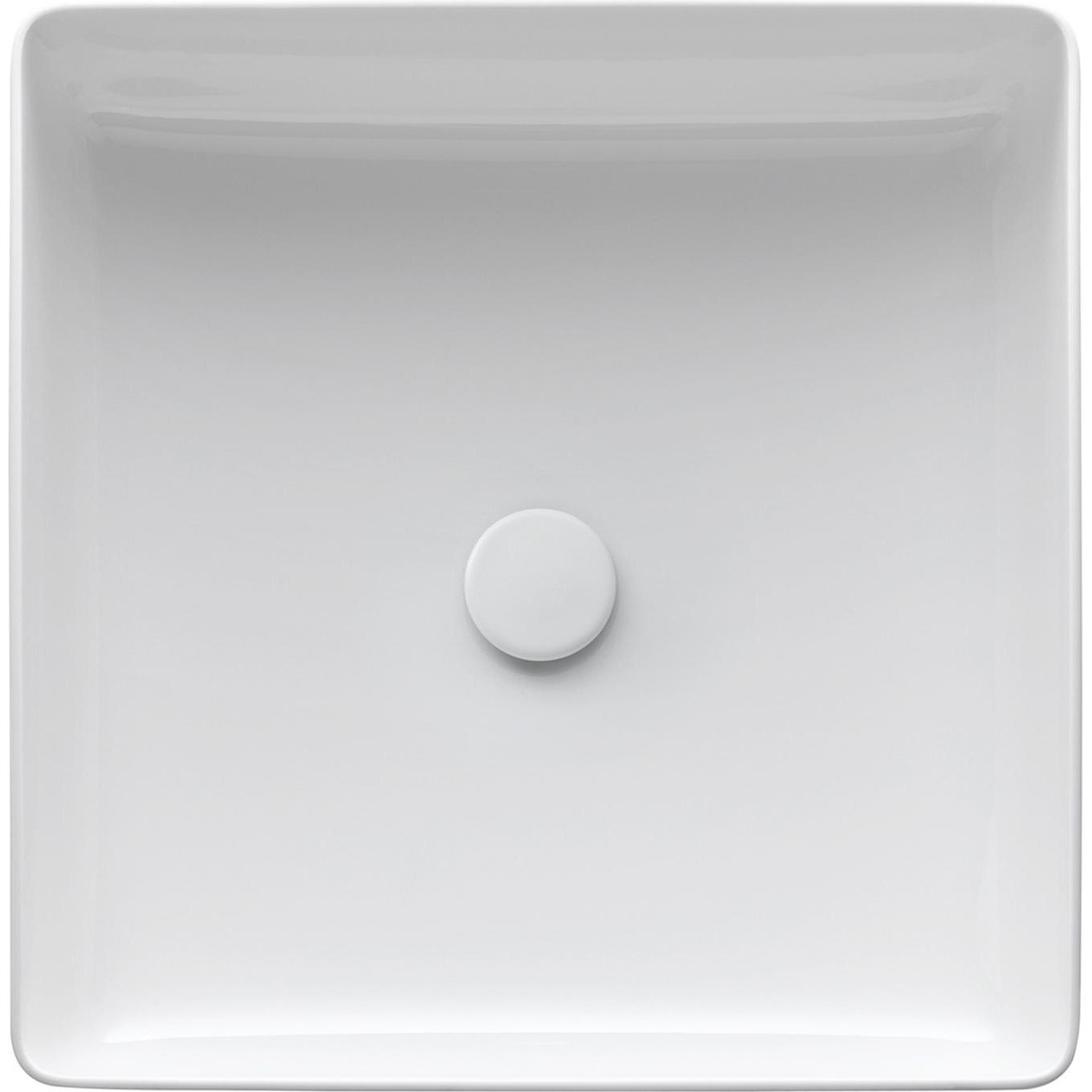 Laufen, Lavandino, Lavagna quadrata Living 36x36cm zonder kraangat zonder overloop saphirkeramiek wit (360 mm, 360 mm)