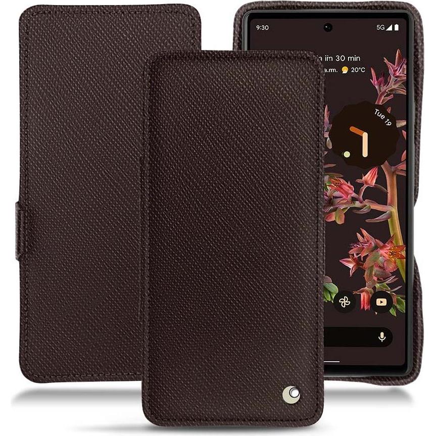 Noreve Lederschutzhülle horizontal (Google Pixel 6), Smartphone Hülle, Braun