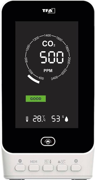 Actual product image TFA CO2 measuring device Airco2ntrol Up 31.5010