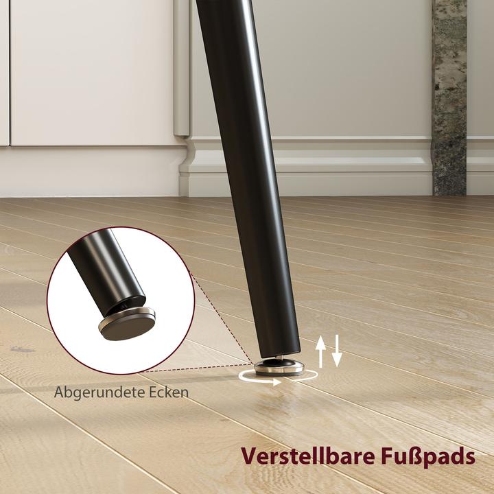 Produktbild Homcom Esstisch MDF, Stahl Grau