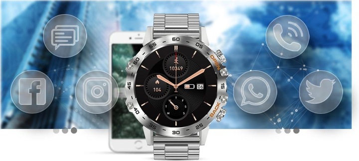 Immagine prodotto Gravity SMARTWATCH MĘSKI GT9-3 - WYKONYWANIE POŁĄCZEŃ, CIŚNIENIOMIERZ (sg021c)