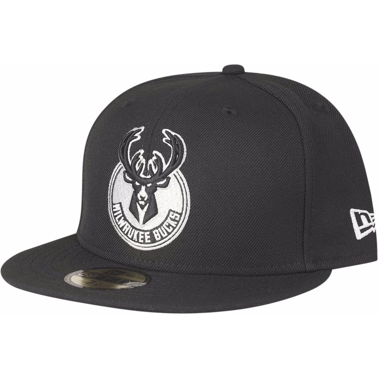 New Era, Herren, Cap, 59Fifty NBA Milwaukee Bucks, Schwarz, (7 1/2)