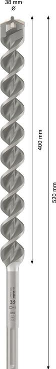 Actual product image Bosch Professional Zubehör PRO SDS max-4 hammer drill bit, 38 x 400 x 520 mm (38 millimetres)