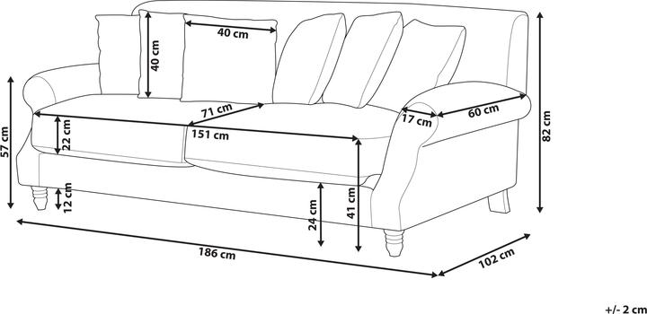 Produktbild Beliani Eike (2-Sitzer)