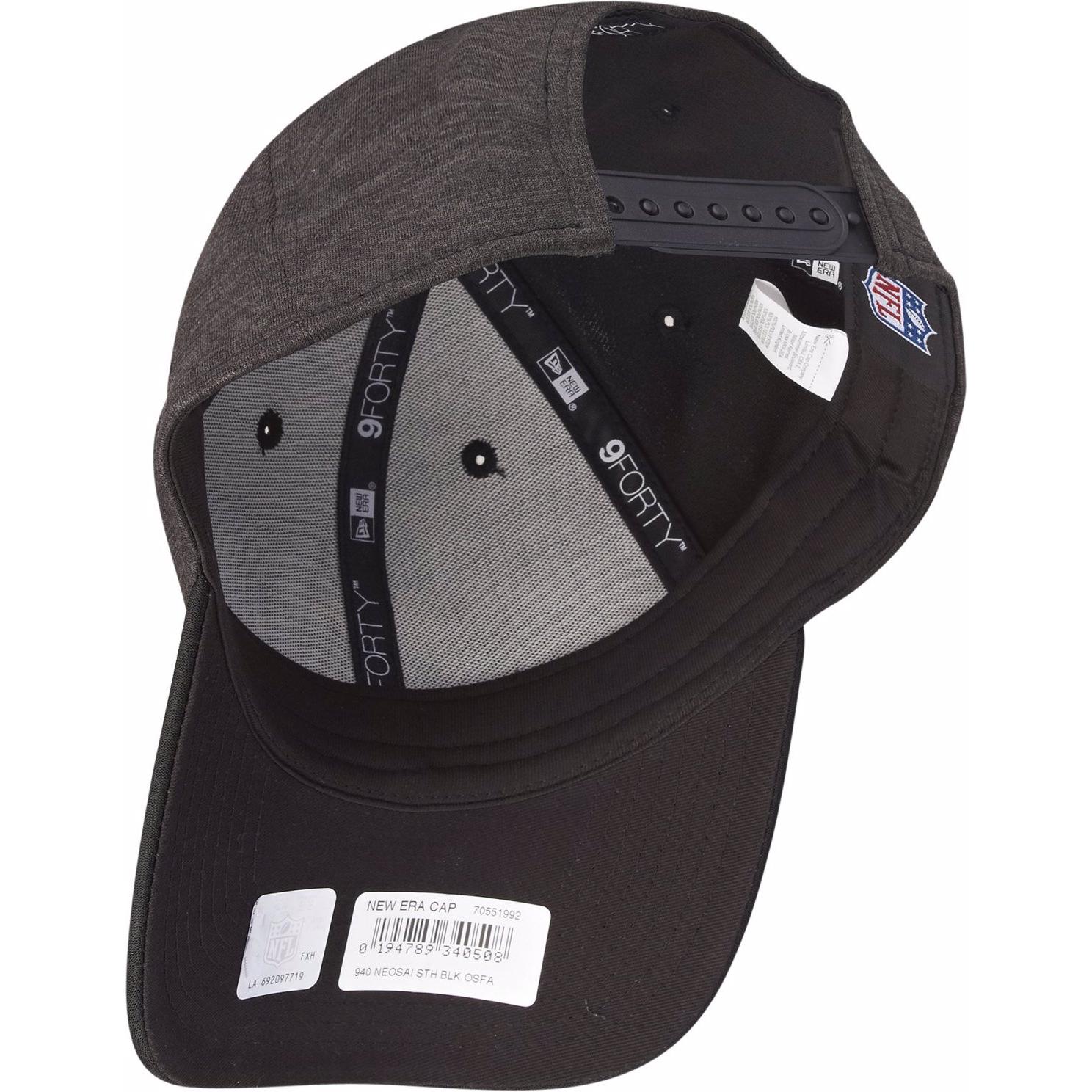 Thumbnail - New Era, Herren, Cap, 9Forty Strapback Shadow Hex Tech NFL Teams, Schwarz, (One Size)