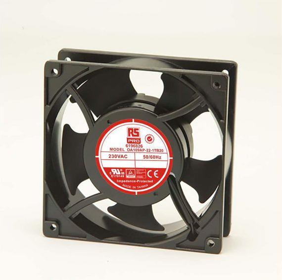 Produktbild RS PRO Lüfter 120x120x38mm 230VAC 15W 186,9m³/h (120 mm)