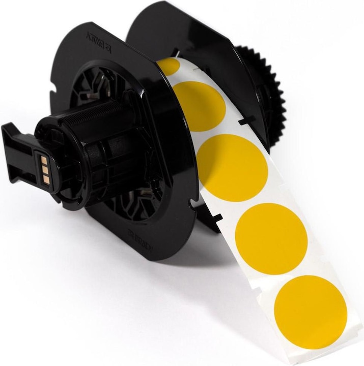Actual product image Brady B30-D25-595-OC, inspection sticker, vinyl, round ⌀ 25 mm, ochre (1000 labels)